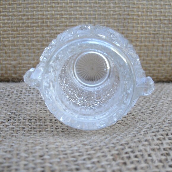 Vintage LE Smith Glass Button & Daisy Toothpick Holder - Picture 7 of 15